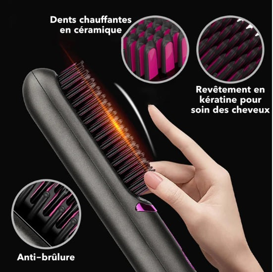 Pelmix hairLisse : Brosse lissante sans Fil